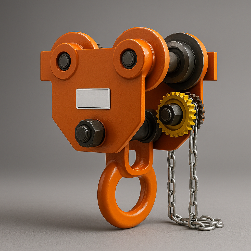 Heavy-Duty Beam & Geared Trolley – MAFT UAE | Manarat Al Falah Trading LLC